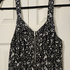 Black and White Floral Maxi Dress